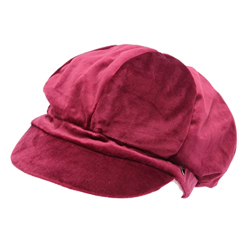 Chapeau bordeaux femme velours chapeau automne hiver chaud et élégant