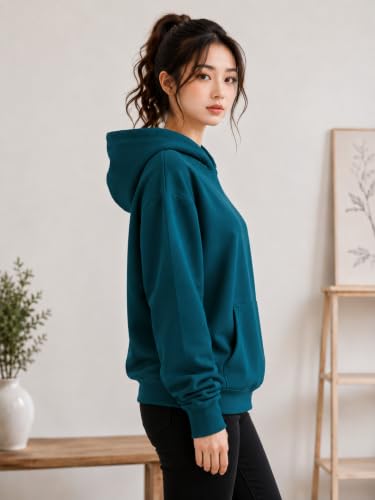 Image of Women's Oversized Hoodie Sweatshirt | Graphic Back Print Hooded Pullover | Long Sleeve Fleece Hoodie with Kangaroo Pocket | Casual Winter Wear