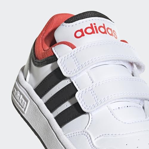 Adidas Hoops Lifestyle Basketball Hook-And-Loop Shoes, Scarpe, Cloud White/Core Black/Bright Red, 28 Eu - 4