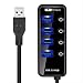 Produktbild JUNPE USB C Hub USB-Hub 3.0 Tragbare 4ports Port USB 3.0 Hub-Teiler-Adapter for MacBook Pc 4 Port EU-Adapter USB-Port Hub for Laptop