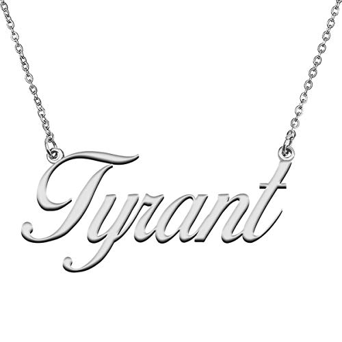 GR859C Custom 18K Gold Plated Necklace with Name Tyrant for Women