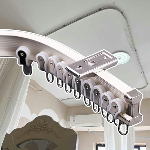 Tringle à rideau de salle de bain d'appartement flexible pour corriger les angles difficiles