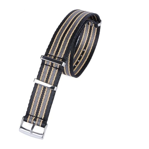 Bracelet montre nylon évite rayures pour Omega Seamaster 300 Rolex Tudor 20mm robuste