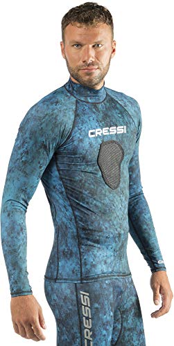 Cressi Hunter Rash Guard, Camo Blue, M #TOP1