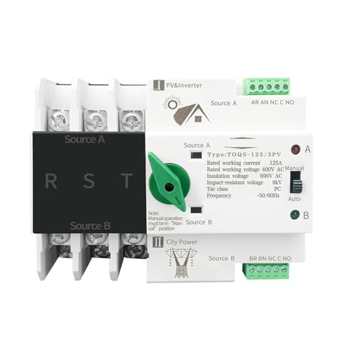 Interruptor ininterrumpido dual de transferencia automática 3P 63A