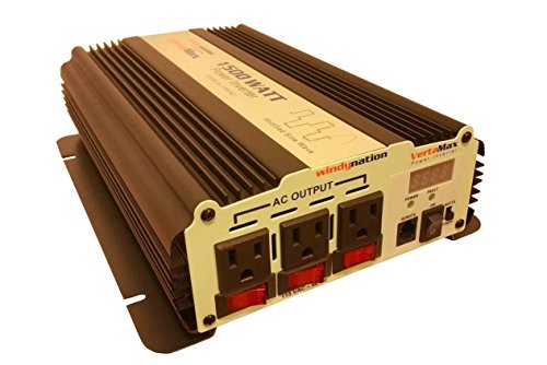 image for WindyNation 200 Watt (2pcs 100 Watt) Solar Panel Kit + 1500W Power Inv