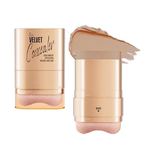 Correcteur Double Embout Catlinez, Waterproof Concealer avec un Pinceau, Fond de Teint Portable, Couvre les Marques d'acné, les Taches, les Cernes, les Pores...