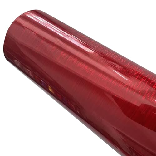 Film vinyle métallisé rouge thermoformable haute finition pour moto
