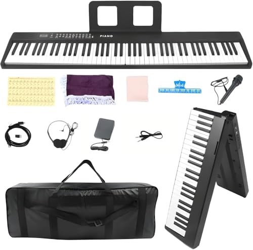 Yumcute ロールアップピアノ 88鍵盤 電子ピアノ キーボード 折りたたみ Amazon | Yumcute 電子ピアノ 88鍵盤 折りたたみ 2つ折り電子