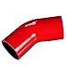 Upgr8 Universal 4-Ply High Performance 45 Degree Elbow Coupler Silicone Hose (2.75"(70MM), Red)
