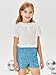 Haloumoning Girls High Waist Sequin Shorts Elastic Straight Leg Sparkly Glitter Party Shorts 5-14 Years Blue
