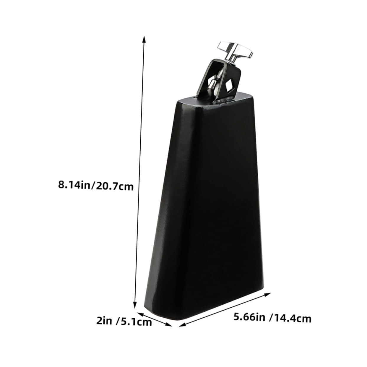 TOYANDONA Ergonomiczny Czarny Cowbell Do Zestawu Perkusyjnego Trwały Instrument Muzyczny Praktyczny Dodatek dla Miłośników Perkusji i Rozwijania Rytmu Chłopiec Dziewczynka