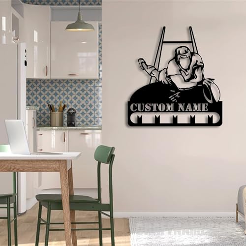 Ineidolin Custom Metal Rugby Goalkeeper Lover Medal Hanger Led Light, Goalkeeper Medal Holder, Rugby Medals & Ribbons, Rugby Medal Display Awards Sign, Medal Holder Display Rack for Award and Ribbon