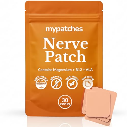 mypatches Nerve Patch with Magnesium, B12 & Alpha Lipoic Acid – with Natural Ingredients for Daily Comfort – 30 Patches