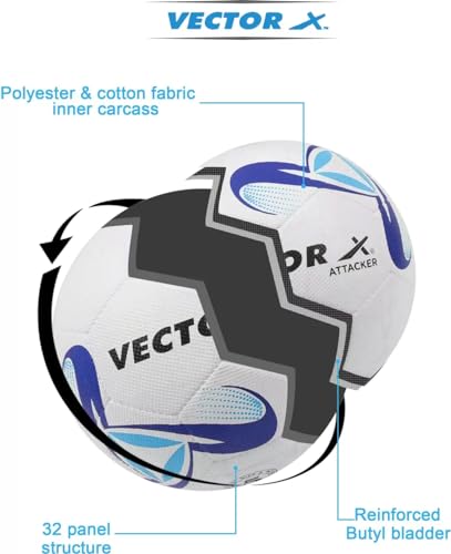 Image of Vector X Synthetic Rubber Moulded Attacker Football (Size-5)