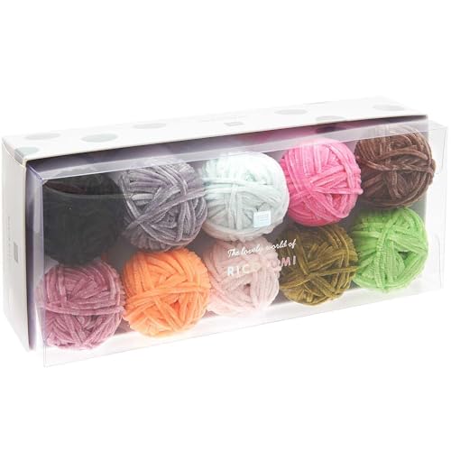 Kit de 10 Pelotes de Fil Chenille Ricorumi Nilli Nilli Fashion - ...