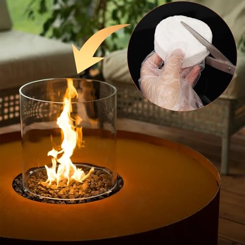 TXXATX 14 Stück Keramikwolle für Bioethanol 85x85x25mm Glaswolle Keramik Wolle Kamin Keramikschwamm Keramische Wolle Ethanol Ceramic Wool für Bio Ethanol Kaminofen Indoor Gel Tischkamin