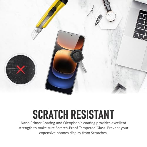 Image of DD SON Tempered Glass Screen Protector Compatible for iQOO 12 5G, iQOO Neo 9 5G And iQOO Neo 9 Pro 5G (6.78 Inch) (11D) with Edge to Edge Coverage and Easy Installation kit,Black