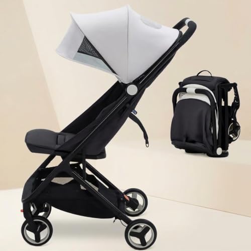 Sillas De Paseo Ultracompacto,Silla Paseo Bebe Plegable Para Viajar En Avión, Reclinable De 95 a 150°, Homologado Para Llevar En La Cabina, Para Bebés y Niños Pequeños De Hasta 22 kg (0-4 Años)