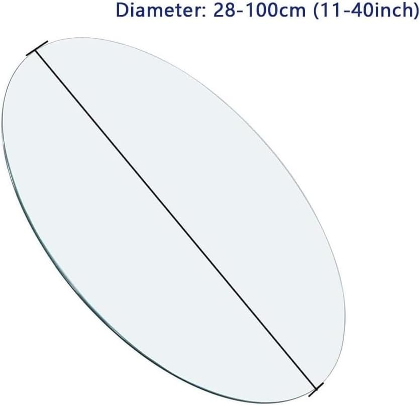 11" 14" 19" 24" 32" Tempered Glass Table Top Polished Edge Kitchen Round Glass Table Top for Home, Office, Patio, Outdoor Indoor(750mm(30in))