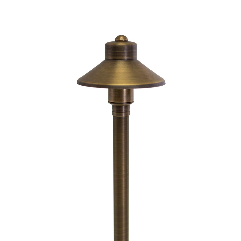 VOLT Flat Hat 12V Brass Path Light (5