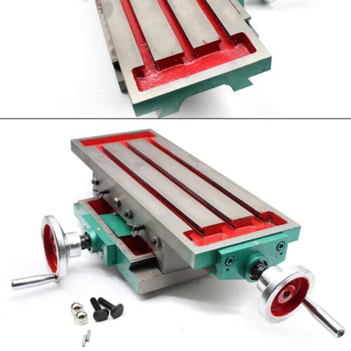 Tavolo a 2 assi, a forma di croce, per banco da lavoro, per officina, fresatrici, 450 x 170 mm