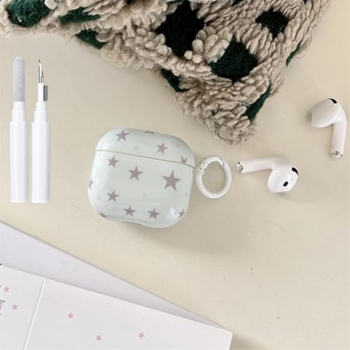 Coque Airpods 4 esthétique bleue, cadeau idéal pour filles avec kit propre
