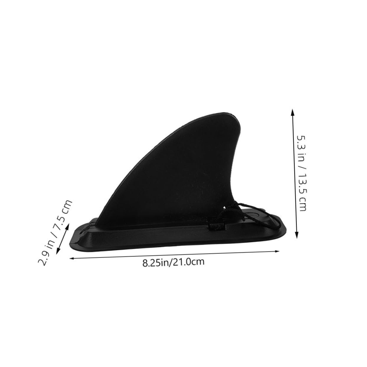 2 Satz Slide in Paddleboard Finne aus Kunststoff, Schwarz