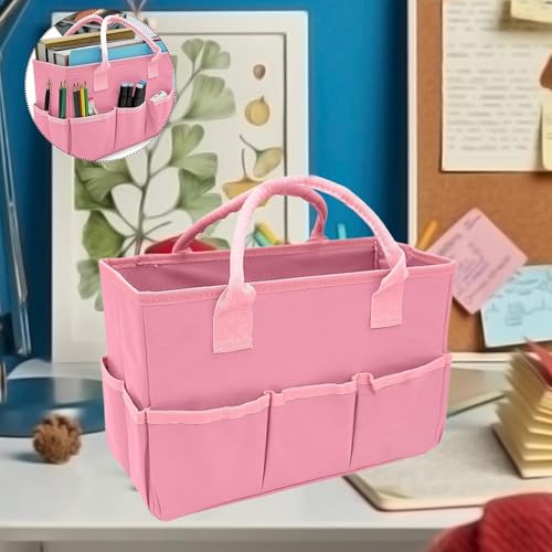 Teacher Helper Tote Bag, with Pockets Gardening Organizer Tote for Books Travel4