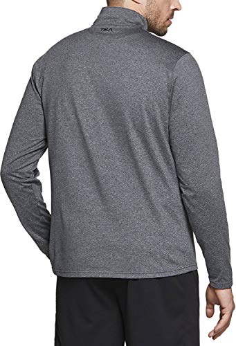 TSLA Men's Quarter Zip Thermal Pullover Shirts, Winter Fleece Lined Lightweight Running Sweatshirt2