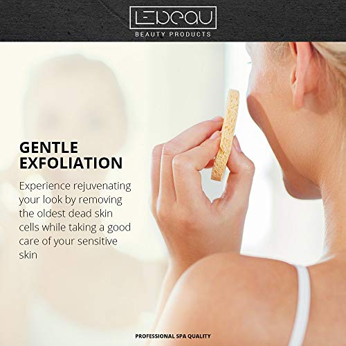 Lebeau Compressed Facial Sponges, Face Sponges For Cleansing, 100% Natural Cellulose Facial Sponge, Professional Spa Quality Face Sponge (50 Counts, Yellow) #TOP3