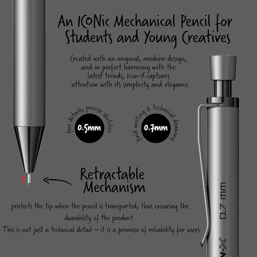 Image of Scrikss 0.7mm Mechanical Pencil | Anthracite | Icon-x