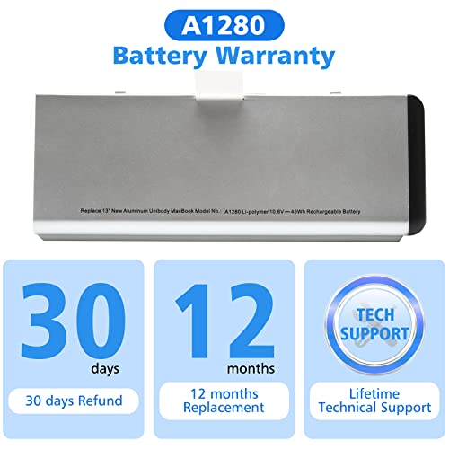 45Wh Laptop Battery For A1278 A1280 (Macbook 13-Inch Late 2008 Aluminum Version) Aluminum Unibody Mb467Ll/A / Mb466Ll/A  #TOP6