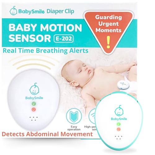 Image of Baby Smile Baby Motion Breathing Monitor | Baby Abdominal Movement Monitor | Audible Alerts for Quick Alerts | Diaper Clip