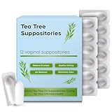 Nahid Tea Tree Oil Suppositories | with Hyaluronic Acid for Gentle Hydration and Comfort | Soothing Relief from Discomfort and Irritation (12 Count)