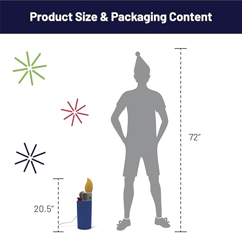 Image of 20.5-Inch Novelty Lighter - Blow Mold Lamp with Fun LED Lights for Indoor Use - Quirky Lamp for Kitchen or Party Display
