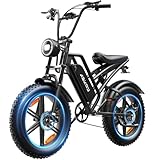 RPINT Electric Mountain Bike for Adults with 1500W Peak Motor, 20' Fat Tire Dirt E...