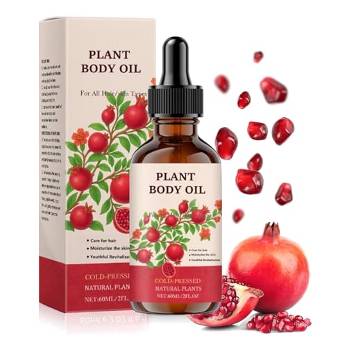 Huile de pépins de grenade bio - Huile de graines de grenade pressée à froid pour le visage et plus encore - Raffermit et régénère - Soin corporel antioxydant - Flacon de 60 ml (1)