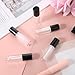 Molain 10pcs Empty Lip Gloss Tubes, 2.5ml Mini Refillable Cosmetic Containers Bottles Lip Balm Bottles for Lipstick Samples, Lip Balms(Black tube cap)