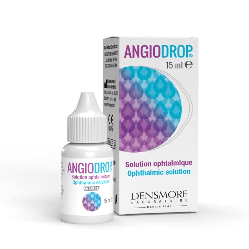 Densmore - Angiodrop - Solution Ophtalmique Sécheresse et Fatigue Oculaire - Acide Hyaluronique, Camomille, Mauve - Plusieurs utilisations par jour possible - Flacon 15 ml - Fabriqué en Europe