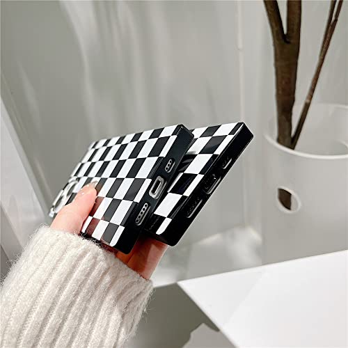 Coque compatible iPhone SE 2022 2020 8 7 carrée géométrique damier - 6