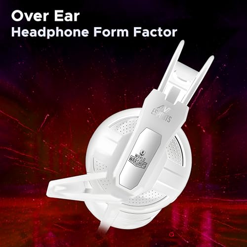 Image of Ant Esports H520W Lightweight Gaming Over Ear Wired Headphones with Mic| 3.5MM Jack |50 MM Drivers | Compatible with PC / PS4 / Xbox One /Nintendo /Mobile (White)