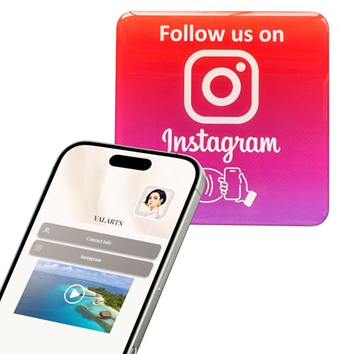 NFC VTAG.ID Label - Tap to Share Your Profile (Large Pink)