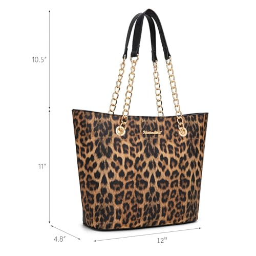 Image of Handbags for Women Chain Shoulder Vegan Leather Tote Bag Top Handle Handbag