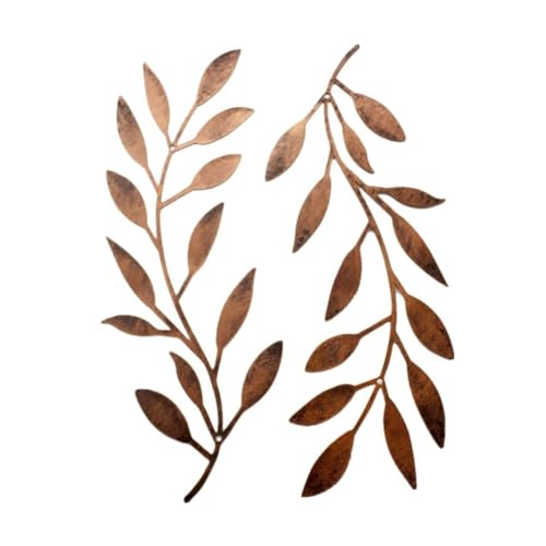 Deanvzes 2 Pieces Metal Tree Leaf Wall Sculptures Ornament Vine