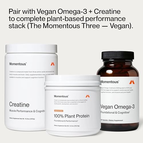 Image of Momentous Vegan Protein Powder, 20g Pea & Rice Blend Protein, Cappuccino | Complete Amino Acid Profile to Support Lean Muscle Growth, NSF Certified for Sport, Non-GMO & Gluten-Free (12 Servings)