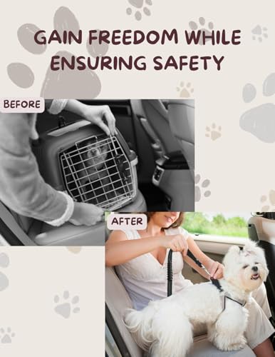 OFFAXE Hundegurt fürs Auto 2er Set – Elastischer Anschnallgurt mit 2-Punkt-Sicherung, Reflektierend & Stoßdämpfer, Universell für alle Autos & Hunde