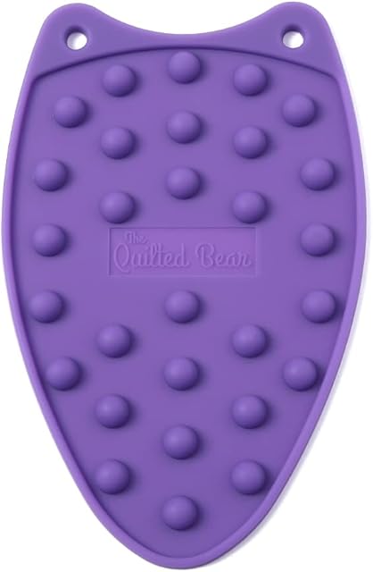The Quilted Bear Mini Iron Rest - Mini Silicone Heat Resistant Iron Pads for General Crafts or Quilting Iron Use with Four Different Colour Mats Available! (Purple)