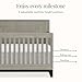évolur Remy 5-in-1 Convertible Full-Size Baby Crib, Light Ash, GreenGuard Gold & JPMA Certified, Crafted from Durable Solid Hardwood, 3 Mattress Heights, Converts to Toddler, Day & Full-Size Bed