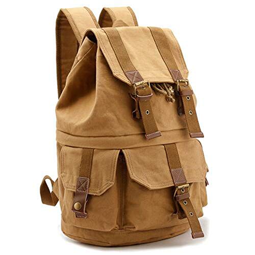 HXZB Cámara SLR Fotografía Casual Bolsa De Lona Bandolera De Viaje,Khaki